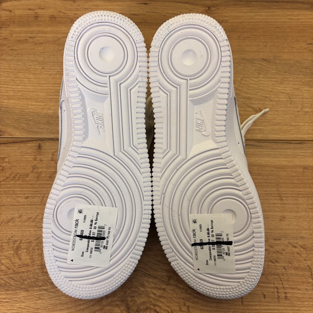 Nike Air Force 1 LE Sneaker All White Kids Size 6Y Low Top Casual Sporty - Picture 12 of 12